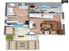 Chata Lipno p_zem - 1. Floor - 3D Floor Plan