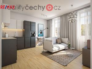foto Prodej novho bytu 1+kk, podlahov plocha 34,9 m2, ul. Na Neklance, Praha 5  Smchov